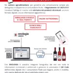 Pagina pubblicitaria dal titolo "Vino & Etichettatura digitale: con ENOLOGIA è più facile"