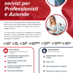 Pagina pubblicitaria con titolo Software e servizi per professionisti e aziende uscita sul Tirreno