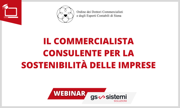 Webinar con ODCEC Siena: Il commercialista consulente per la sostenibilità delle imprese